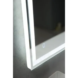 Mirror belbagno SPC 80 with backlight touch switch (spc-grt-800-800-led-tch) For bathroom Vanities Fixture Home Improvement |