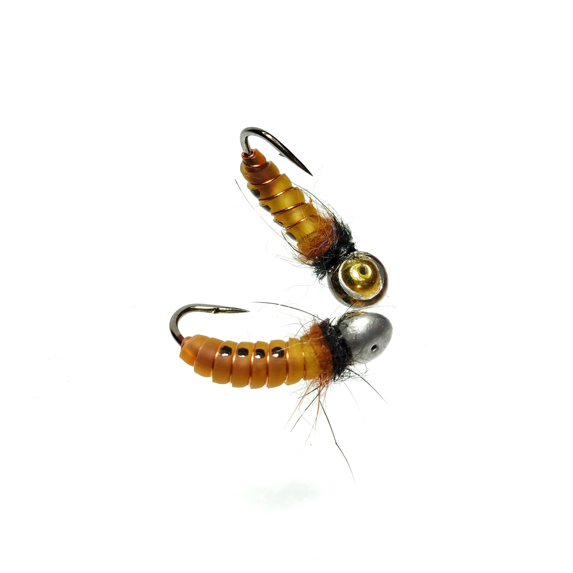 Мушка на мормышке КОРОЕД 2шт полупрозрачный nymph skin усиленном крючке Скуд мормышки