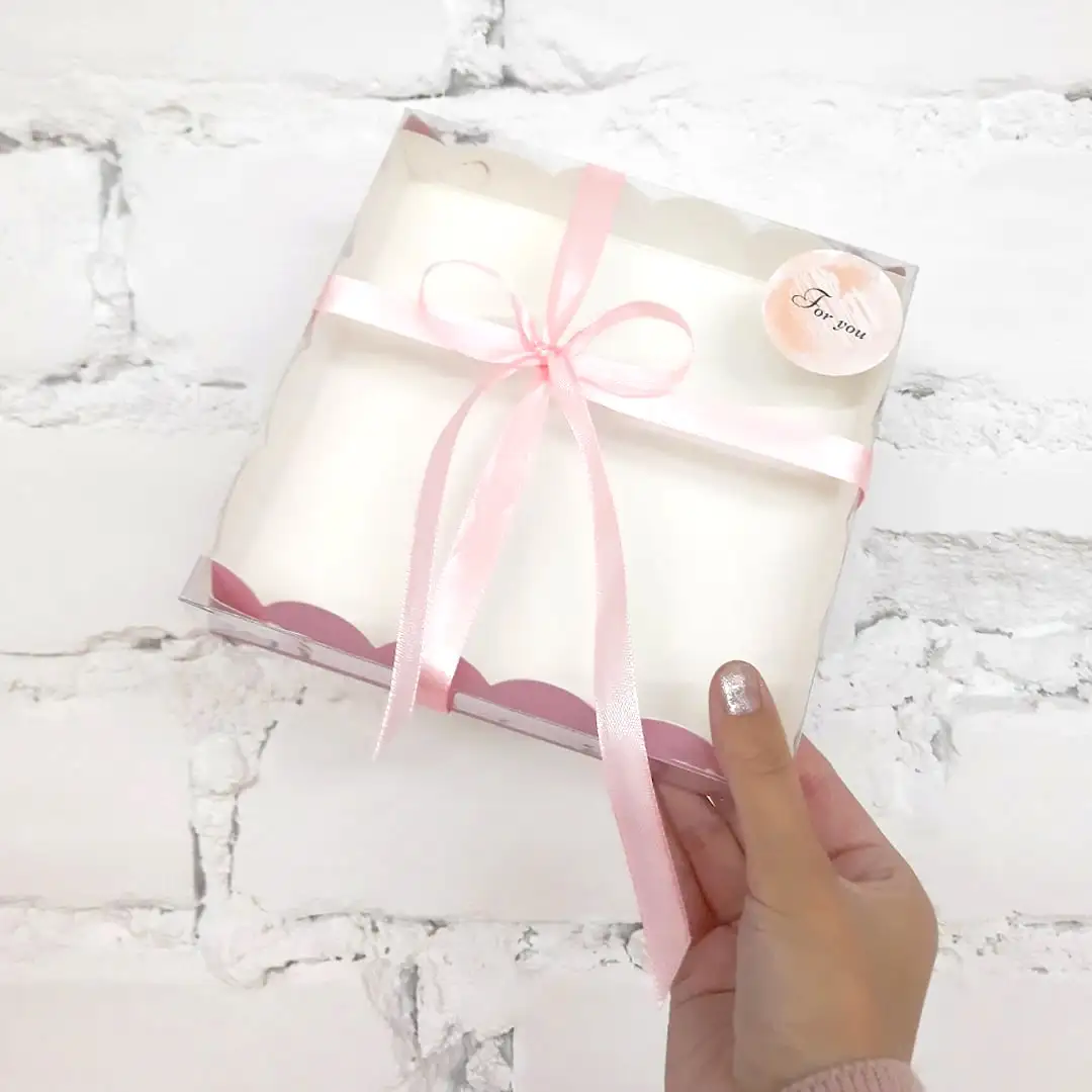 15 шт. Коробка (15*15cм) с прозрачной крышкой для hand made конфет сладостей печенья