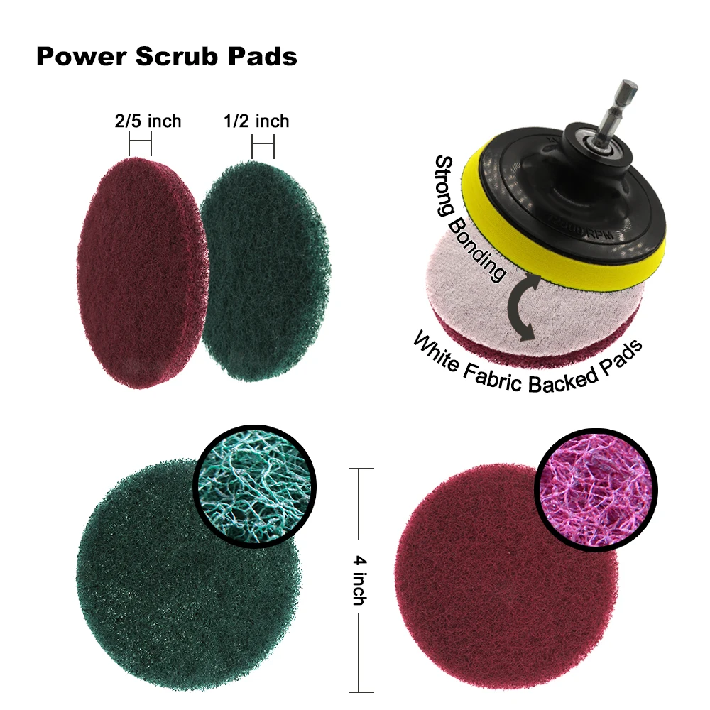 8pcs power electric scrubber brush cleaning kit for kitchen bathroom surfaces tub shower tile attachment kit free global shipping