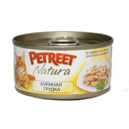 Корм для кошек PETREET Куриная грудка конс. 70г | Дом и сад