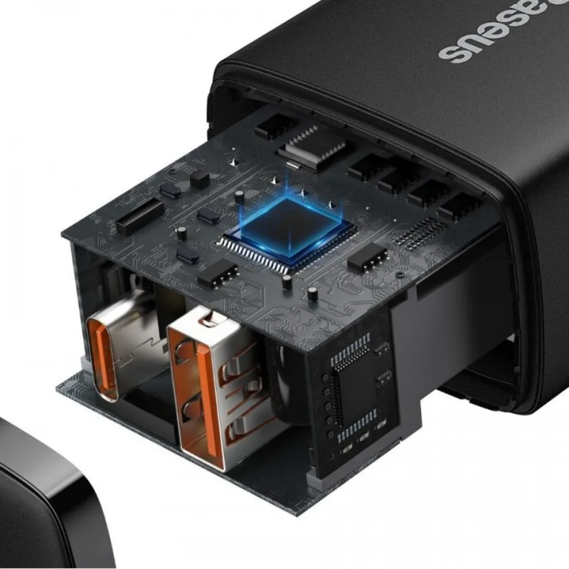 Фото Baseus compact USB + Type-C зарядное устройство 20W для быстрой зарядки Android Samsung Iphone 12 Pro Max 11 XS XR Baseus compact USB + Type-C зарядное устройство 20W для быстрой зарядки Android Samsung Iphone 12 Pro Max 11 XS XR