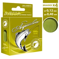 Плетеный шнур для рыбалки AQUALON (100m), диаметры от 0,12 до 0,40mm #4