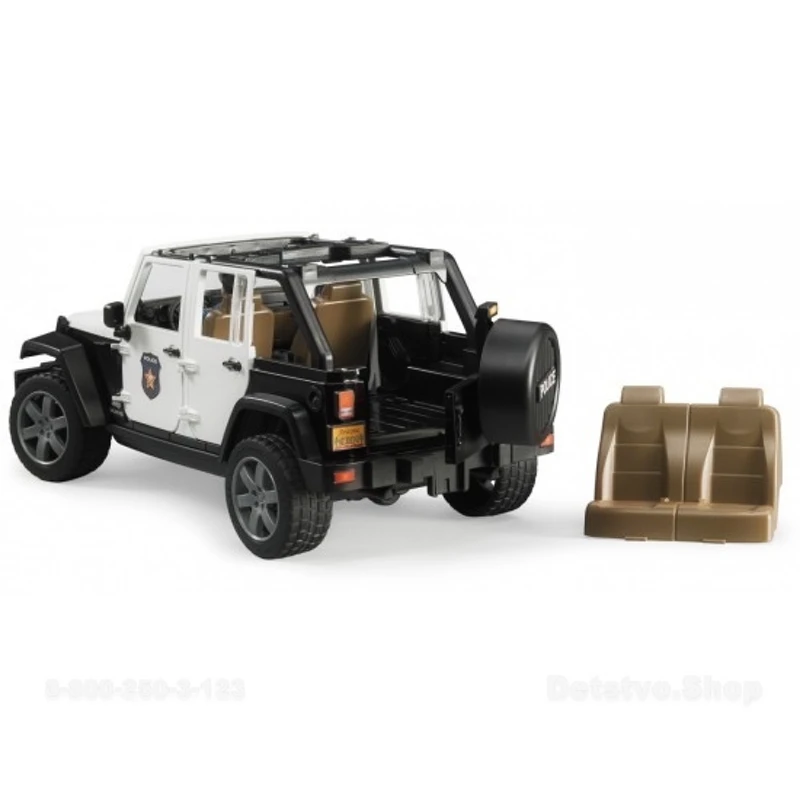 02-526 Внедорожник Jeep Wrangler Unlimited Rubicon Полиция с фигуркой Bruder | Игрушки и хобби