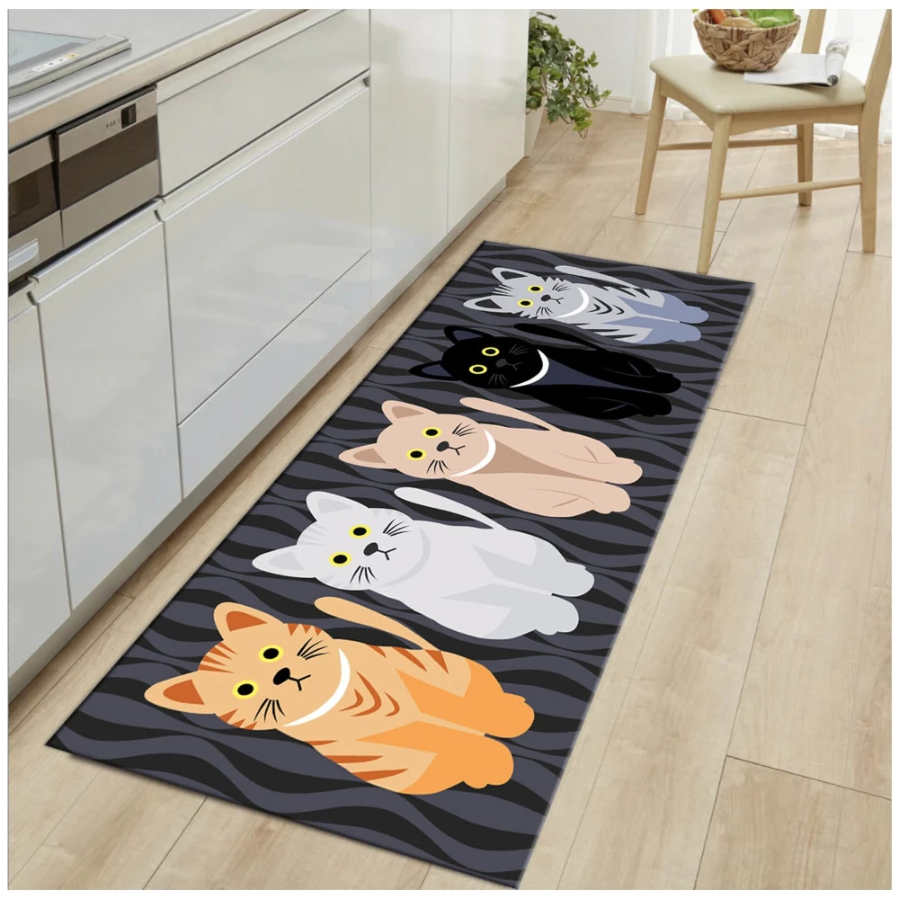 Decorative Kitchen Living Room Hallway Pet Cat Carpet Home Textile Non-Slip Floor Rug Mat Free Shipping Machine Washable