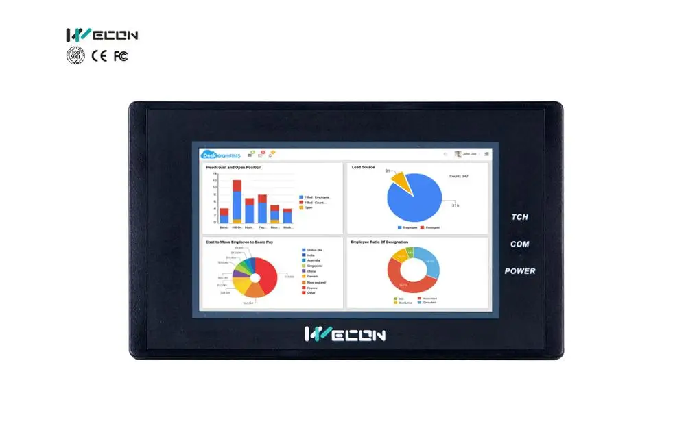 Сенсорный экран LEVI2043T Wecon HMI 4 3 дюйма поддержка RS232/ RS485/RS422|screen|screen 4.3screen touch |