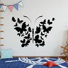Бабочка роспись бабочками дизайн настенные наклейки в виде животных для гостиной и съемная декорация для спальной A002111