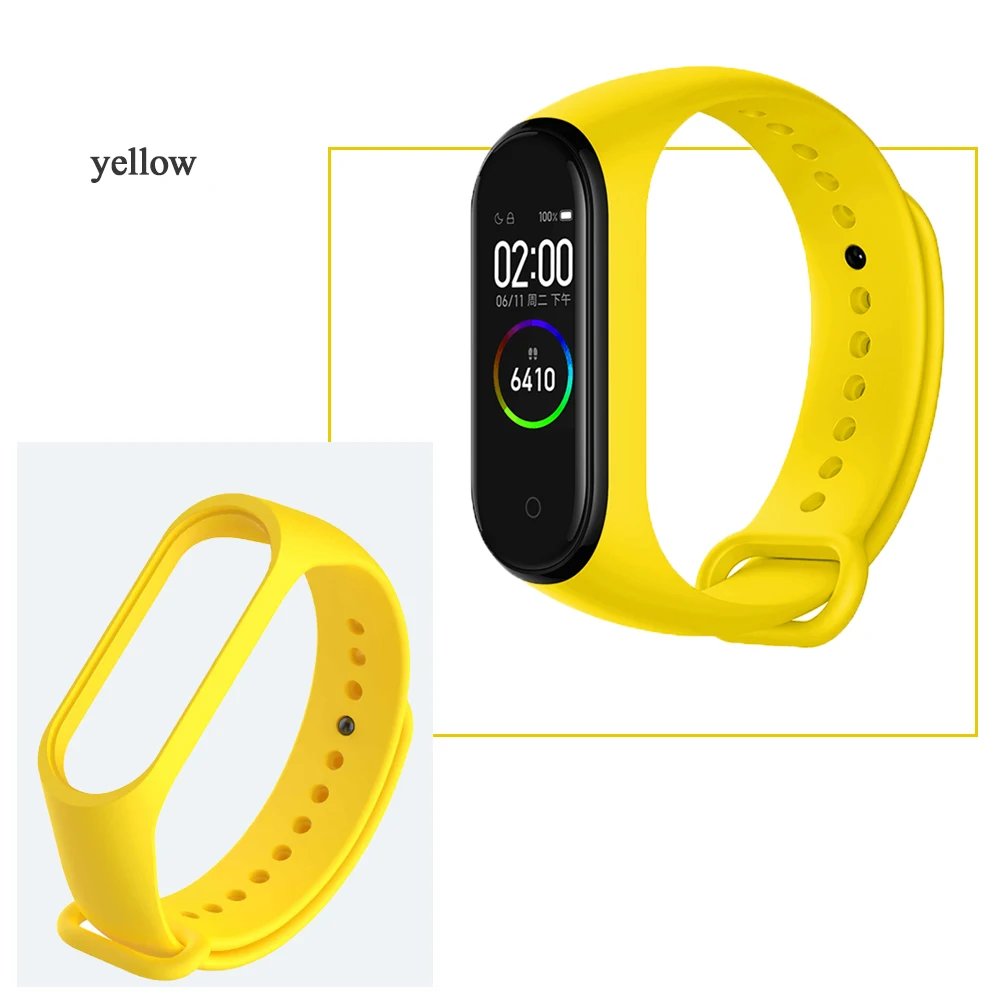 Для Xiaomi mi band 3 4 ремешок mi Band 3 4 ремешок Спортивные Силиконовые часы браслет на запястье mi band 3 ремешок аксессуары умный Браслет