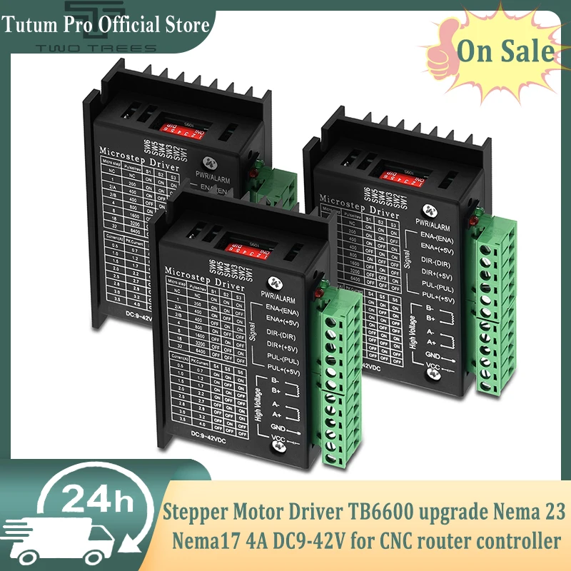 Драйвер шагового двигателя TB6600 обновленный драйвер Nema 23 Nema17 4A для NEMA23 контроллер