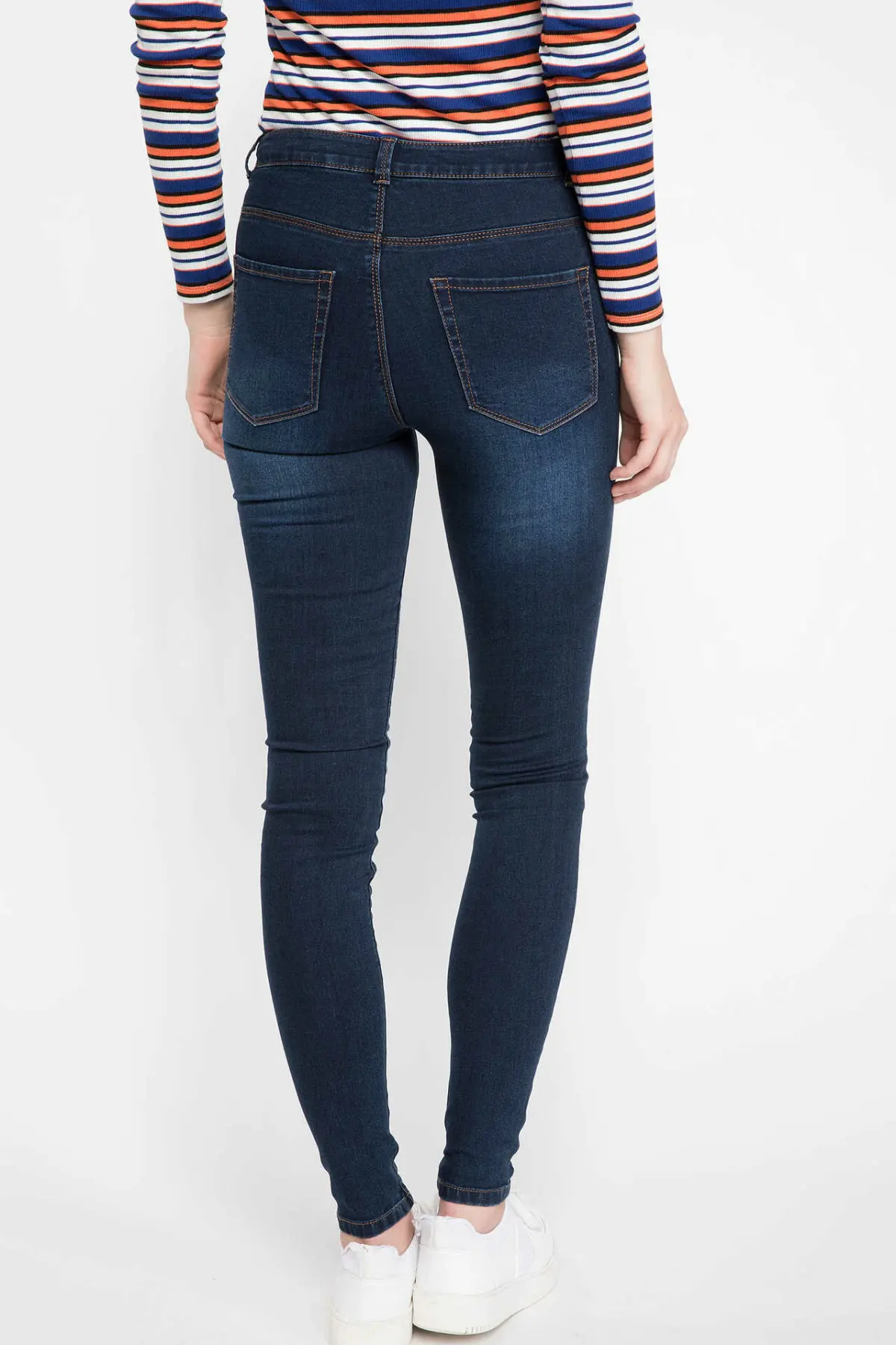 Дефакто дамские новые модные джинсовые узкие брюки женские повседневные