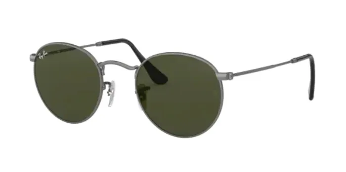 Rayban Round 3447 029 50 Sunglasses Gunmetal Frame G-15 Green Lenses High Quality Vision Man  Woman SunGlasses 2021