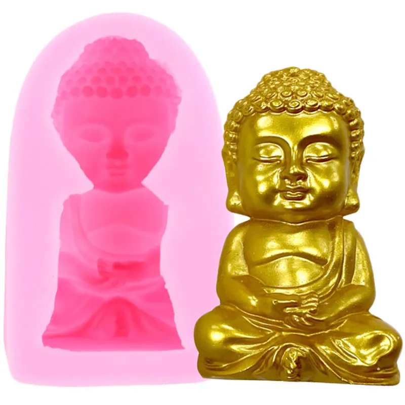 7 стилей силиконовая форма в форме Будды виде свечи сделай сам ремесло мыло