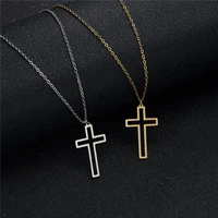 exquisite fashion classic cross stainless steel pendant mens necklace pendant holiday gift banquet party jewelry accessories