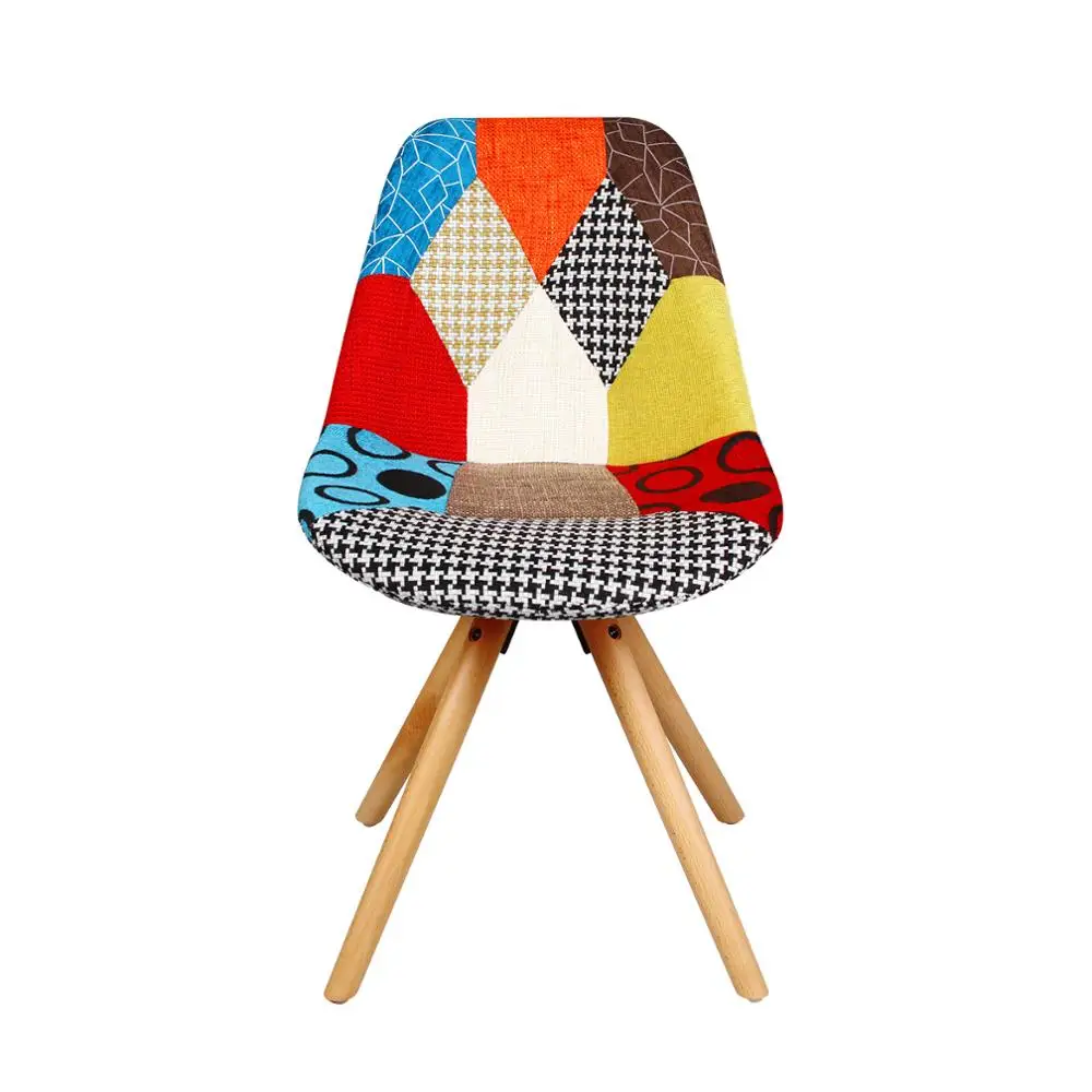 

WOLTU 1PC Fabric Tulip Chairs Kitchen Dining Chairs Counter Lounge Leisure Living Room Corner Chairs with Backrest Soft Cushion