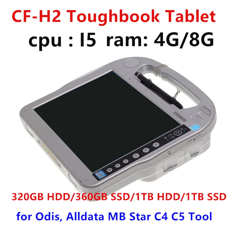 

Hot Military Computer CF H2 tablet CFH2 Toughbook I5 3427U 4G/8G 1TB SSD work for Alldata vivid mb star c4 c5 c6 software