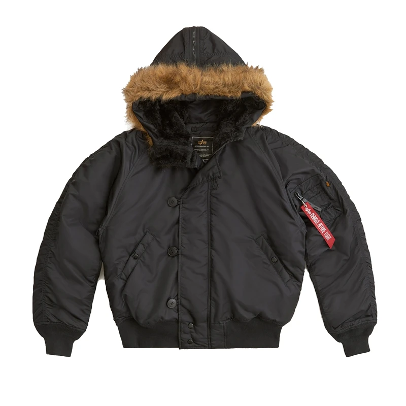 Куртка пилот Alpha Industries N-2B Flight Jacket Black | Мужская одежда