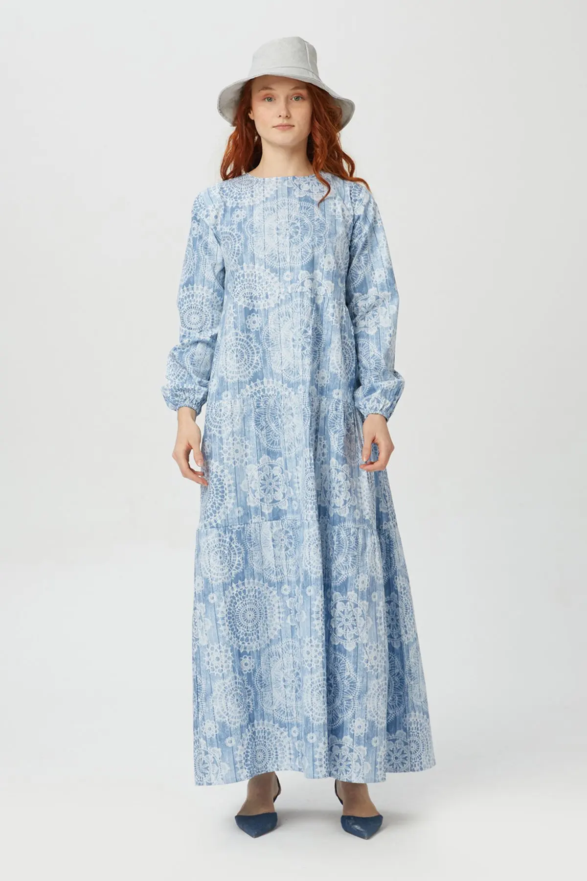 

Мусульманское платье 2021 Летняя мода женские синие розовые коричневые хиджабы Этнический узор аутентичная абайя