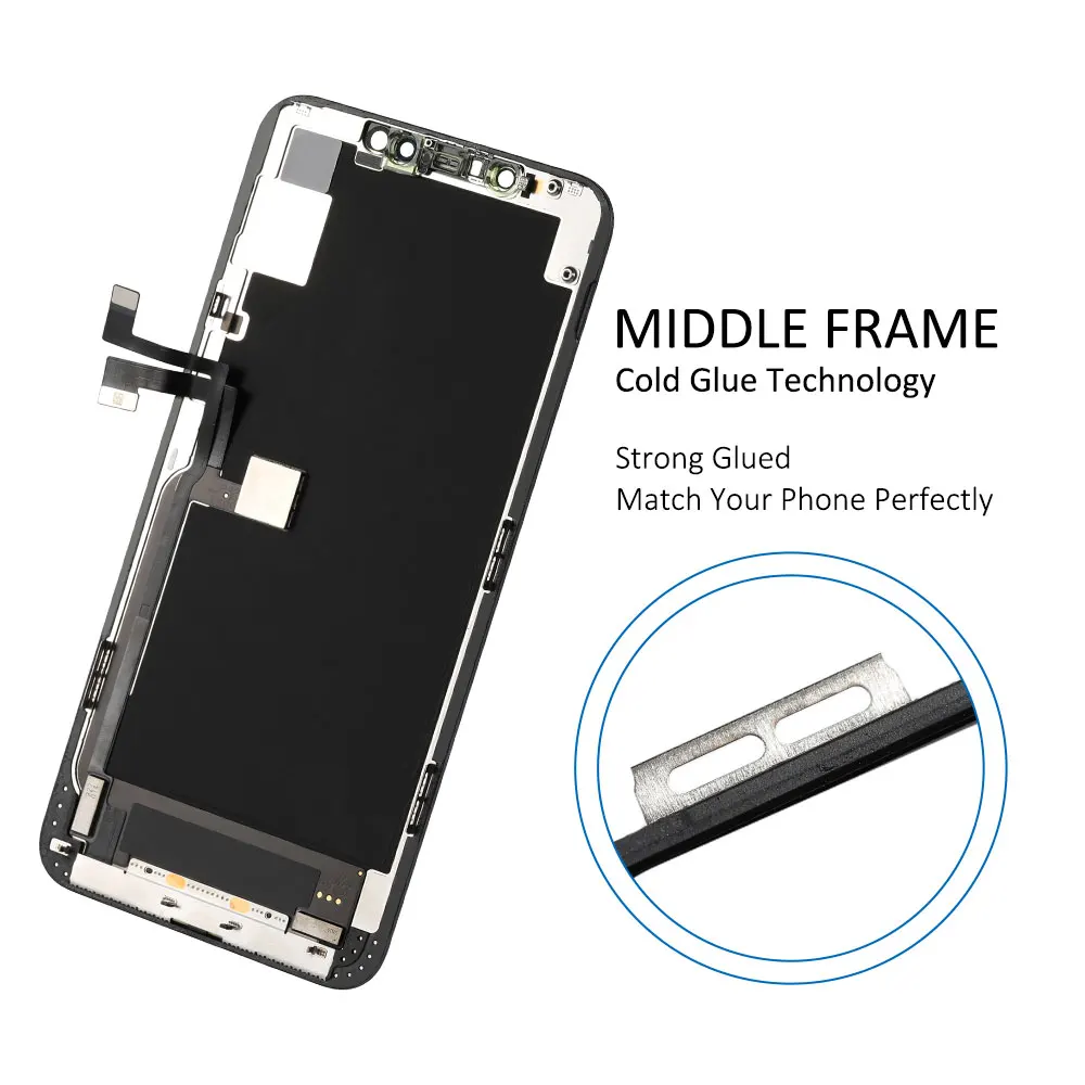 EK-pantalla LCD OLED suave para iPhone, montaje de digitalizador con pantalla t&aacute;ctil, reemplazo de tono verdadero, compatible con regalo, 11Pro MAX-5