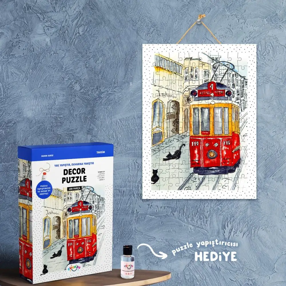 

Decor Puzzle İstanbul 100 Pcs, Jigsaw Puzzle for Adults and Kids, Adhesive and Rop to Hang Free Gift