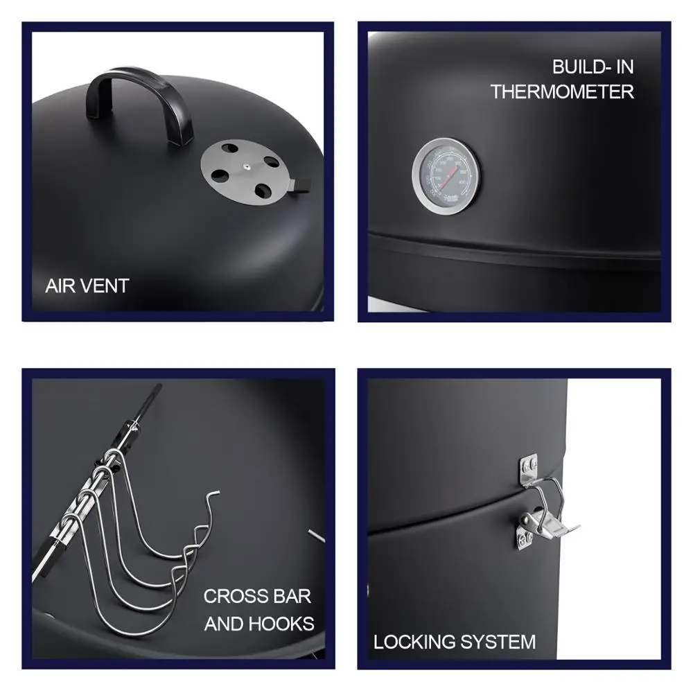 Бесплатная доставка 17 дюймов круглый противень для барбекю древесный уголь дыма