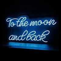 to the moon and back neon led sign light for home office business engagement weddings events decoration