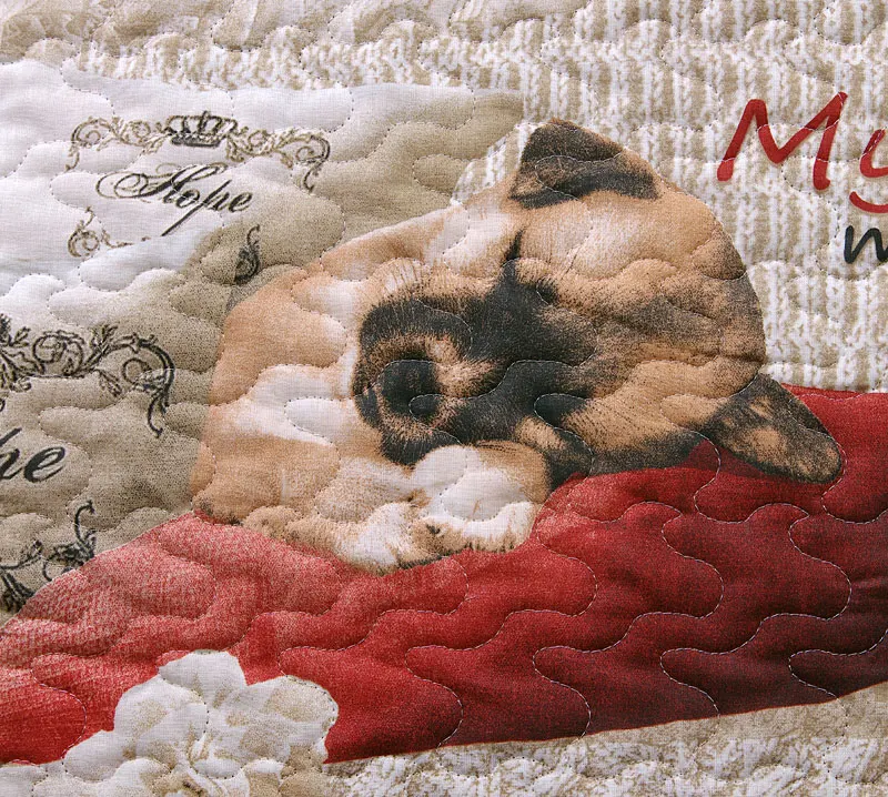 IV Милый друг бежевый дизайн. Детское стеганое покрывало из бязи. Ткань верха: Бязь