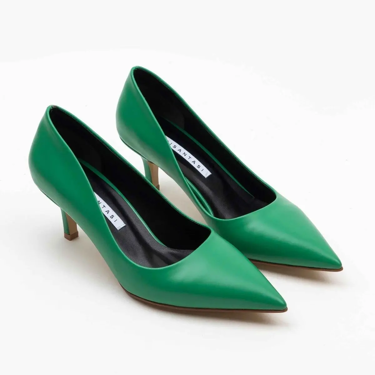Nataly Emerald Green Matte Pointed Toe Women's Short Heeled Shoes Stiletto Evening Dress Wedding Street Home Daily Business Offi