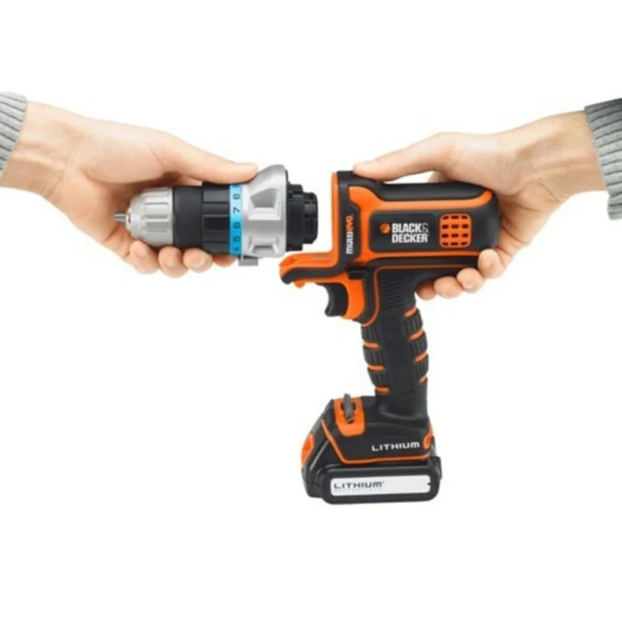 

Black Decker Mt218kb-qw 18v / 1,5ah Li-ion Double Cordless Screwdriver Multievo Useful for Jigsaw, Sander, Scraper