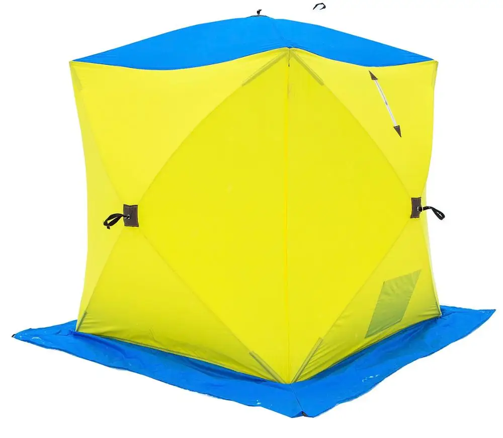 Палатка куб 1 8*1 8 для 2-3 человек Зимняя рыбацкая палатка. Палатка трехслойная. Туристическая палатка. Теплая палатка для рыбаков Палатки Укрытия Кемпинг Походы.