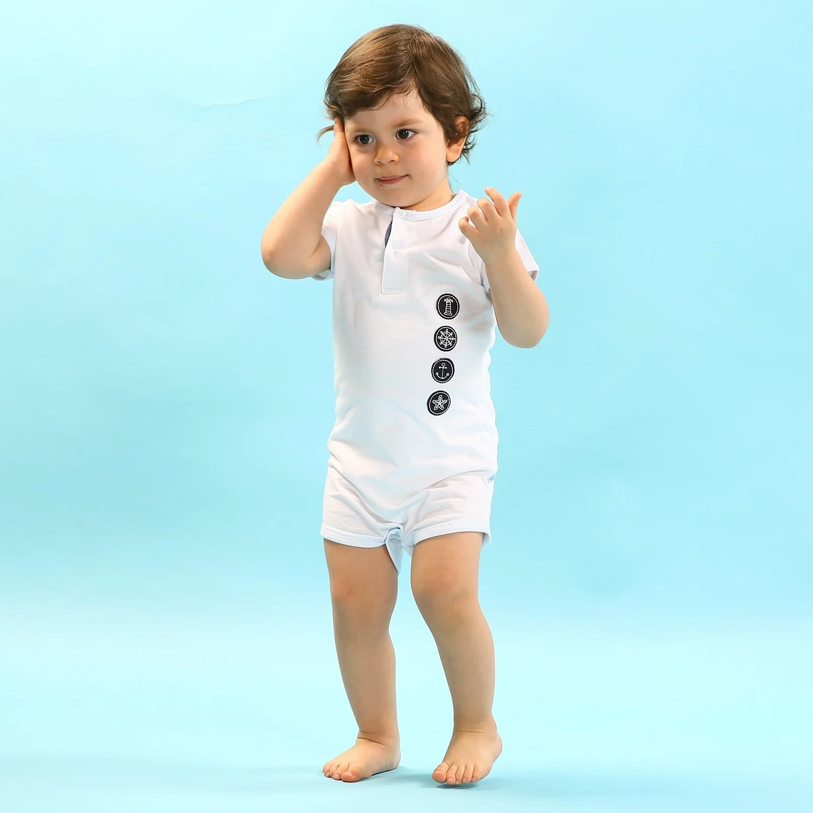 Боди ebebek For My baby boy Marin с вырезом лодочкой| |