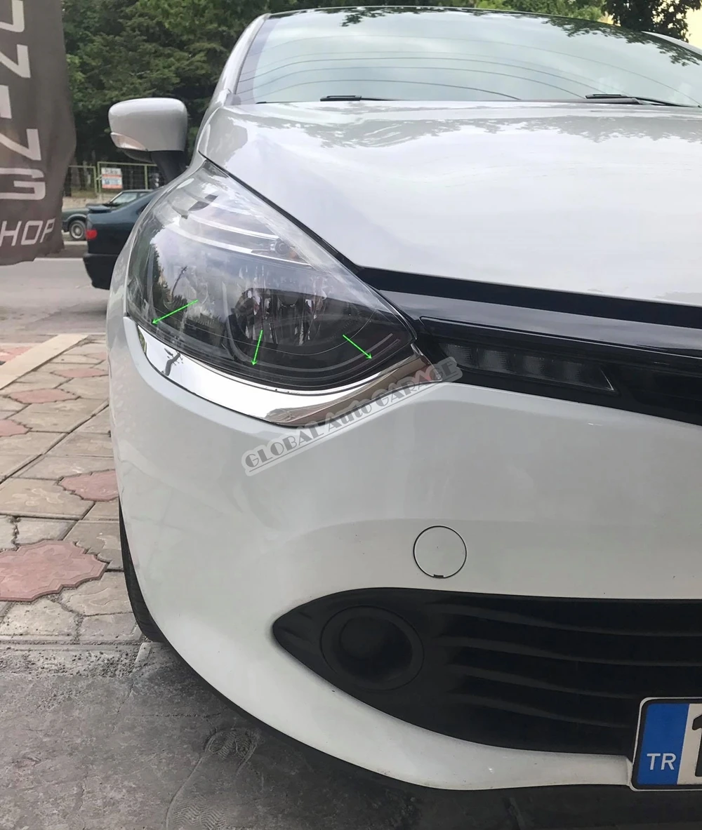 Для Renault Clio 4 хромированная Накладка для фар 2012 2013 2014 2015 2016 2017 2018 автомобильный