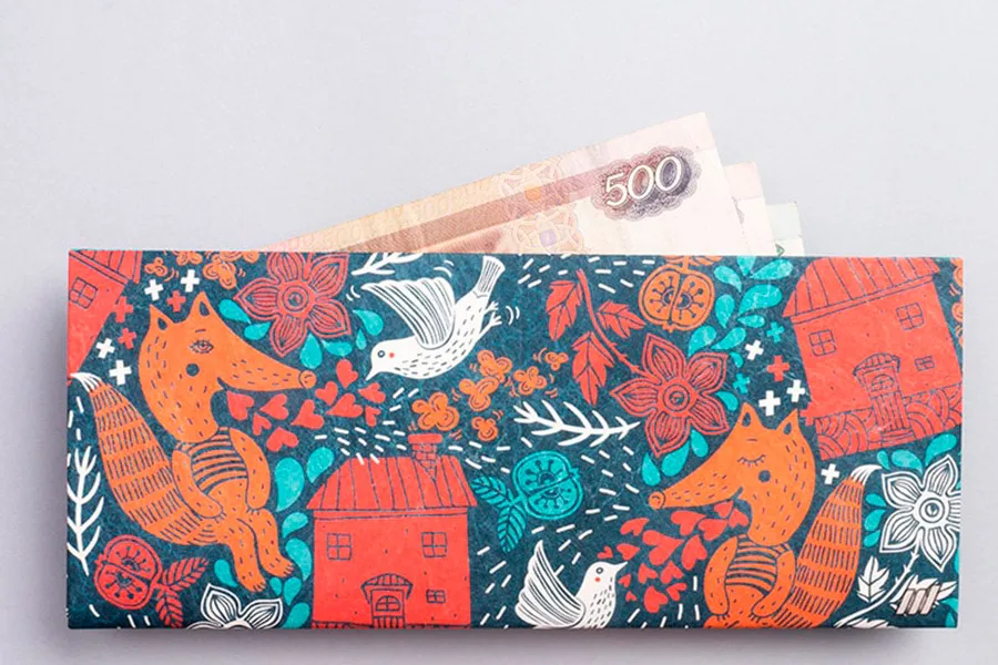 Тонкий и легкий кошелек New Wallet из Тайвека для денег карт NW-036 | Багаж сумки