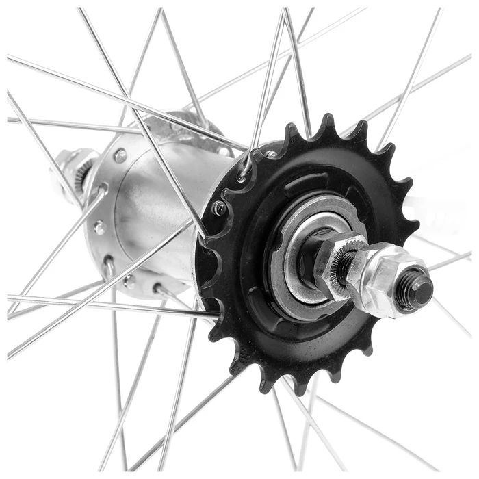 Колесо 18' заднее обод одинарный алюминиевый 28 отв втулка сталь на