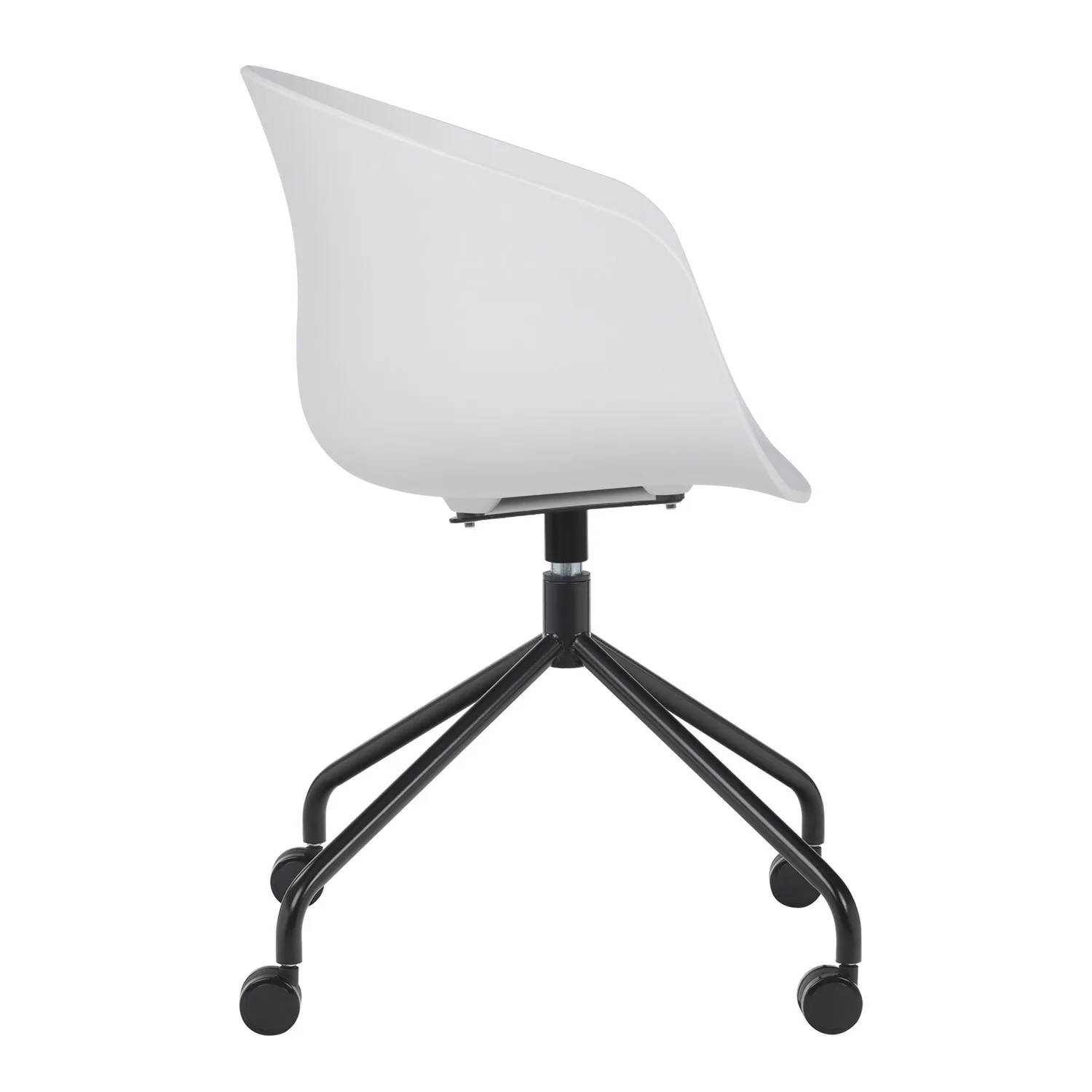 Офисное кресло SKLUM с колесами подлокотниками полипропиленовое сиденье стальные
