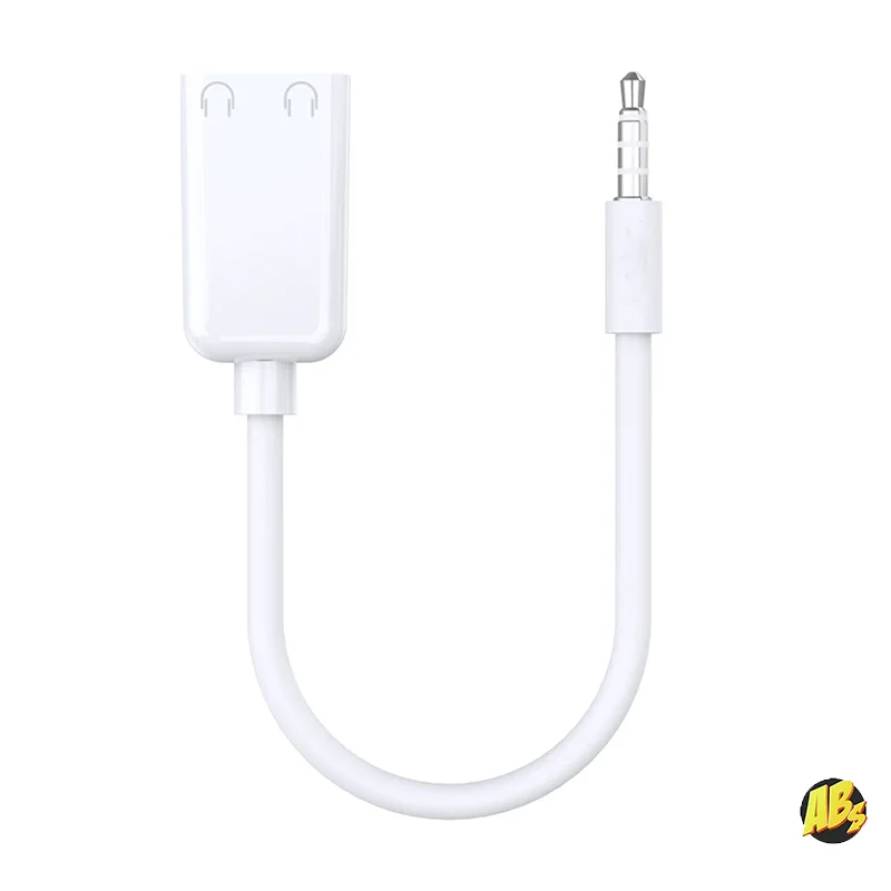 Аудио разветвитель AUX на 2 для наушников адаптер Jack 3.5мм Male 3.5mm Female шнур переходник