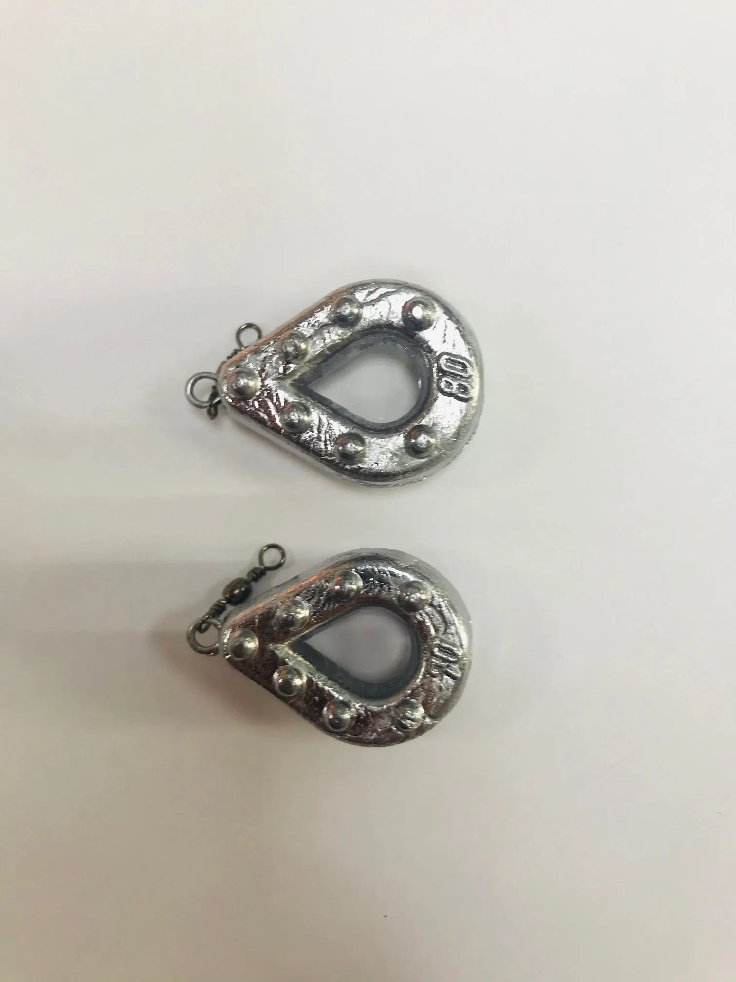 Груз карповый ГРИППА ушко с вертлюгом веса от 30-100 грамм по 4 штуки в упаковке