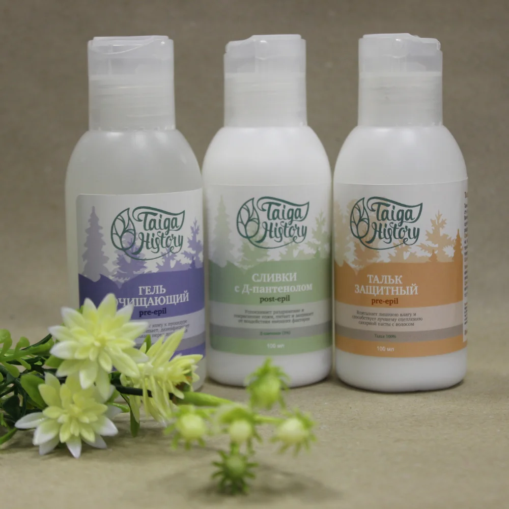 Сливки восстанавливающие с Д-пантенолом после депиляции 100 мл Taiga History Снимает