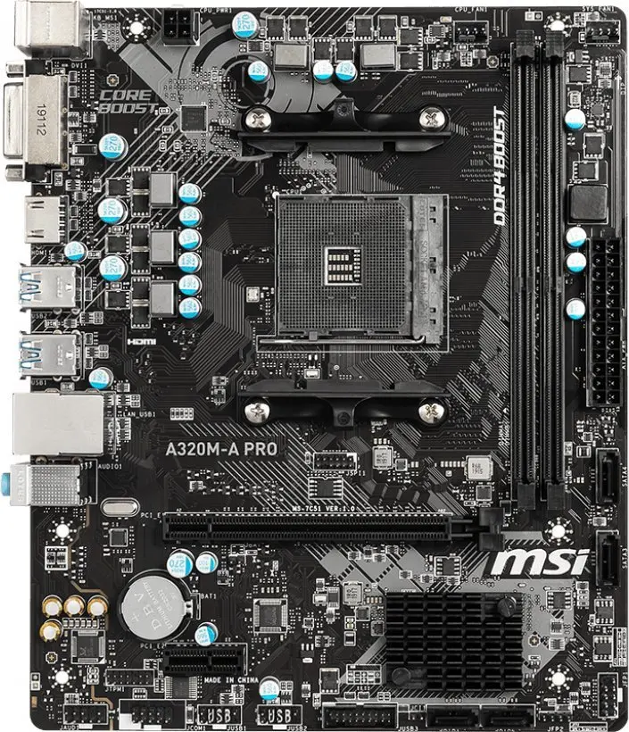 Материнская плата ПК MSI A320M-A PRO | Компьютеры и офис