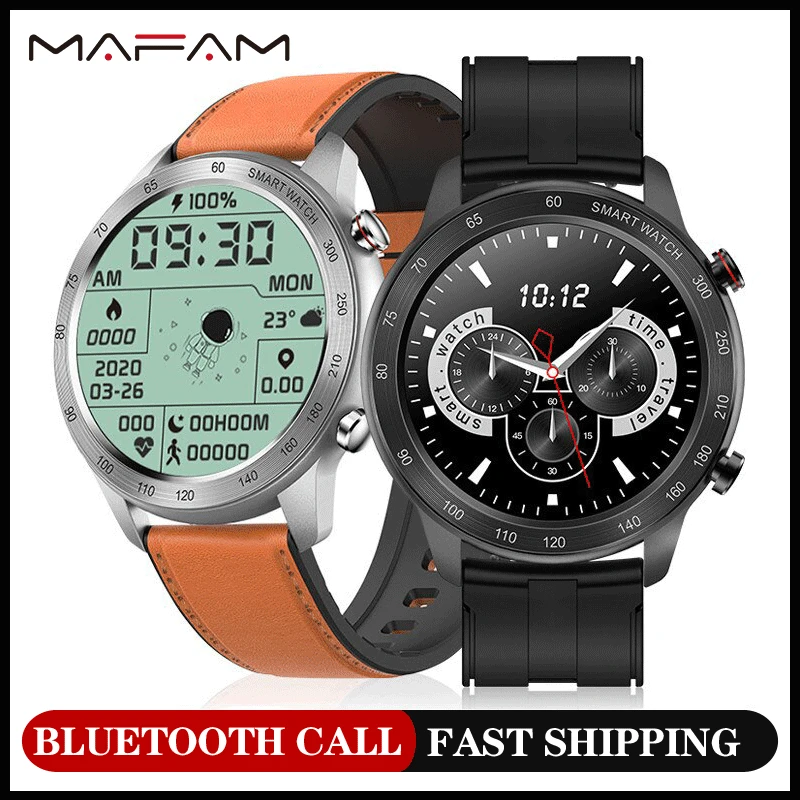 MAFAM MX5 вызовов через Bluetooth Смарт часы для мужчин и женщин воспроизведение музыки