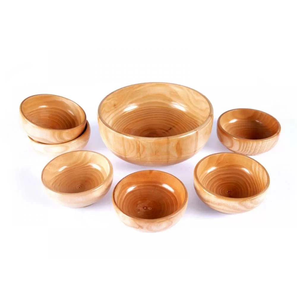 

7 Piece Wooden Bowl Set