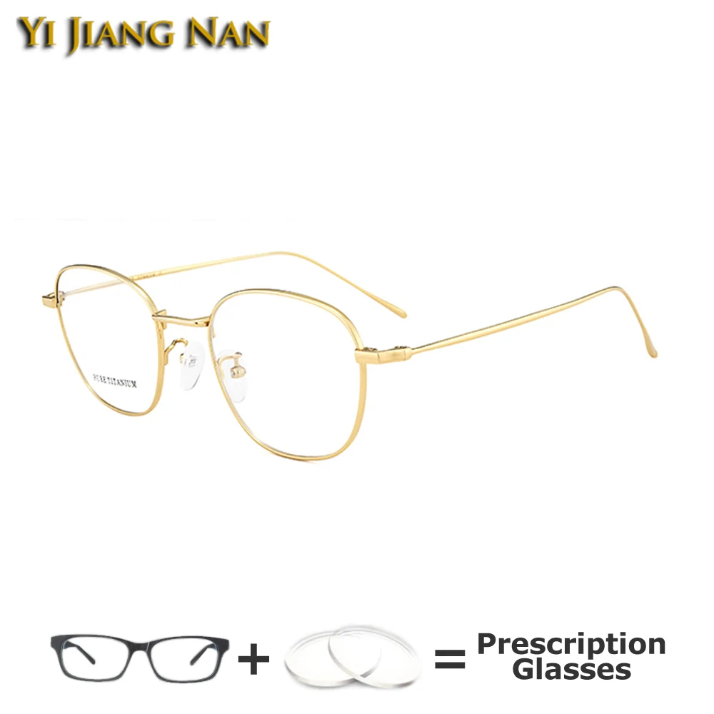 

Men Optical Gafas Pure Titanium Prescription Glasses Frame Full Rim High Quality Finished Eyeglasses Occhiali Da Vista Uomo