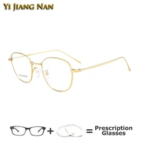 men optical gafas pure titanium prescription glasses frame full rim high quality finished eyeglasses occhiali da vista uomo