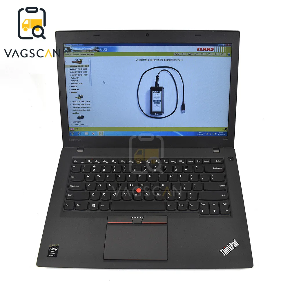 Ноутбук T420 для CLAAS CDS 7.5.1 диагностический комплект интерфейса CAN