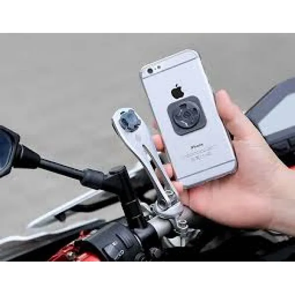 Phone holder for motorcycle X-Guard Zinc Alloys Mirror Mount Matt(Silver