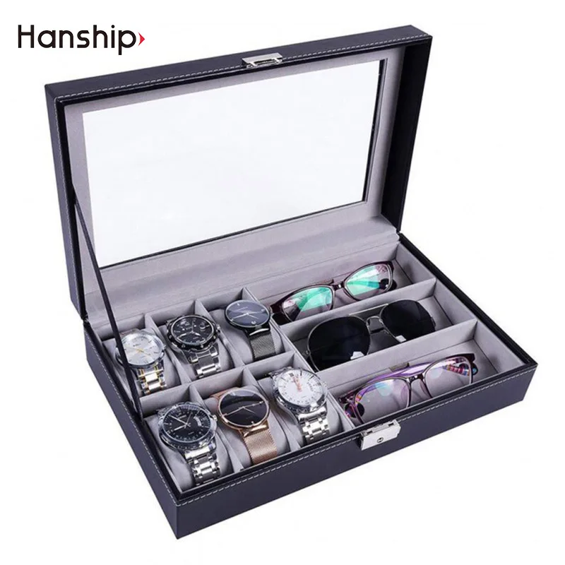 

2022 Watch Jewellery Display Storage Leather Sunglass Organizer Box