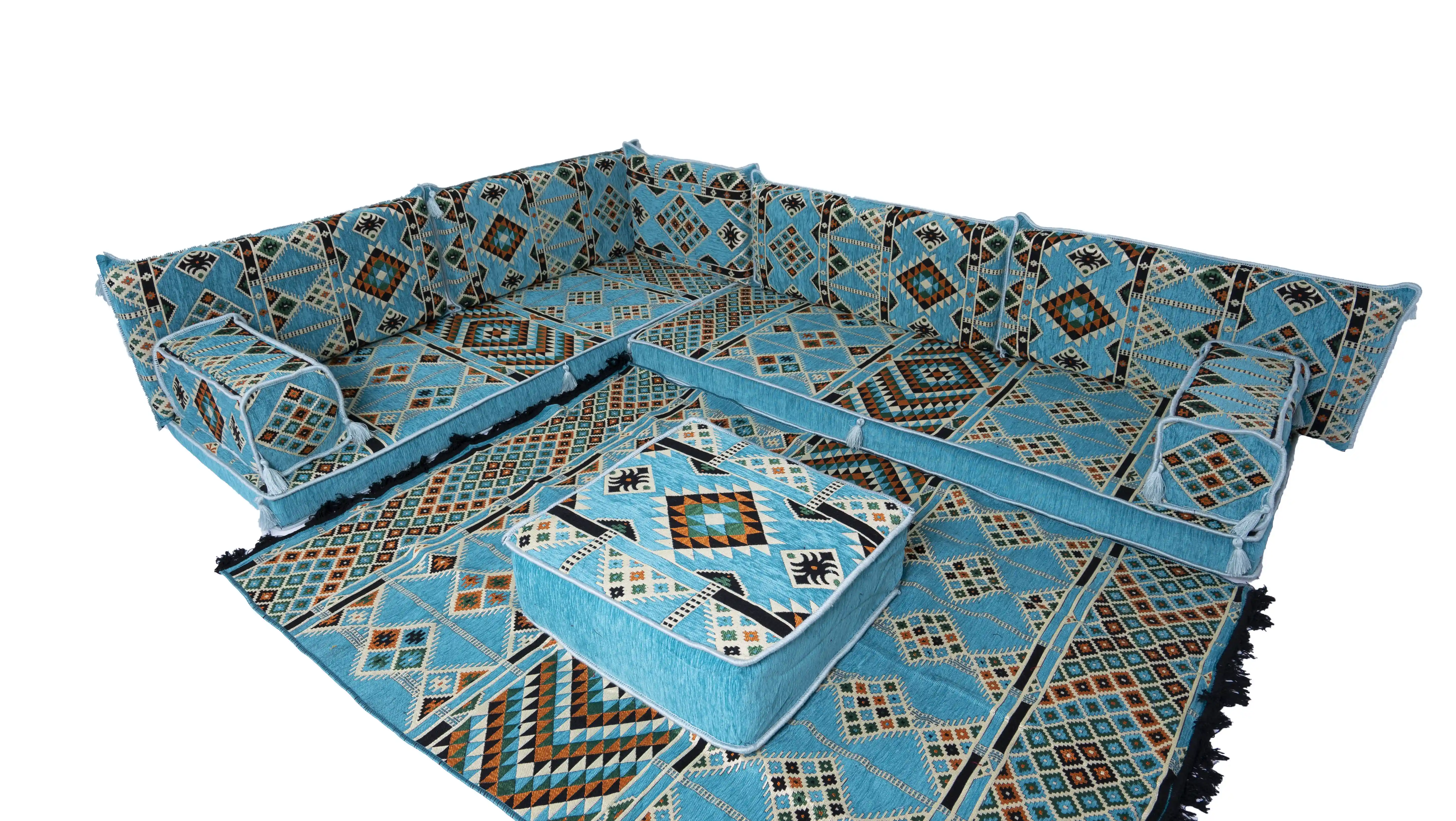 Asientos de sofá de suelo árabe, asiento de suelo Oriental, cojines de suelo