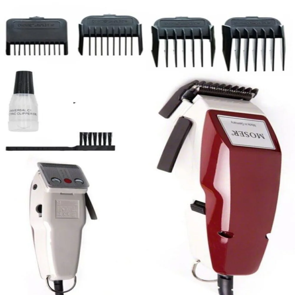 

Moser 1400 Red Corded Hair Trimmer + 4 Comb Professional Electric Hair Trimmer Beard Trimmer Shaver Barber Hair Cutting Machine