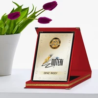 personalized best noteri red plaque award of the year