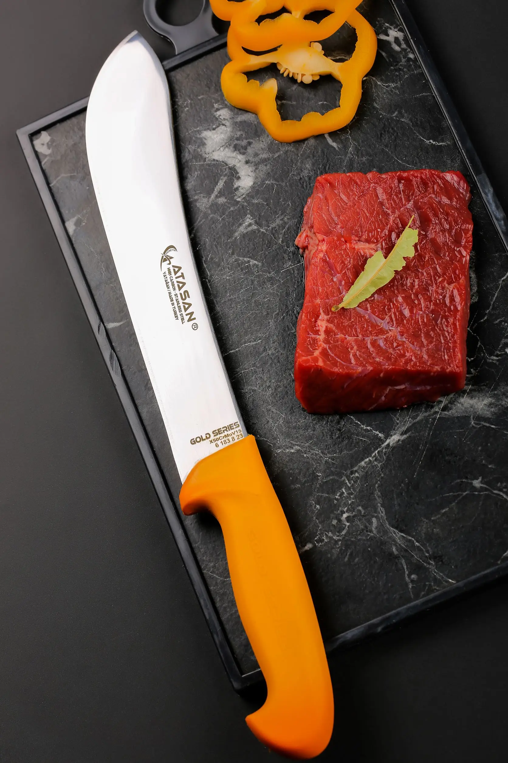 Professional Steak Knife High Quality Stainless Steel Corrugated Steak Kitchen Chef Knife Handmade Nusret Saltbae Made in Turkey