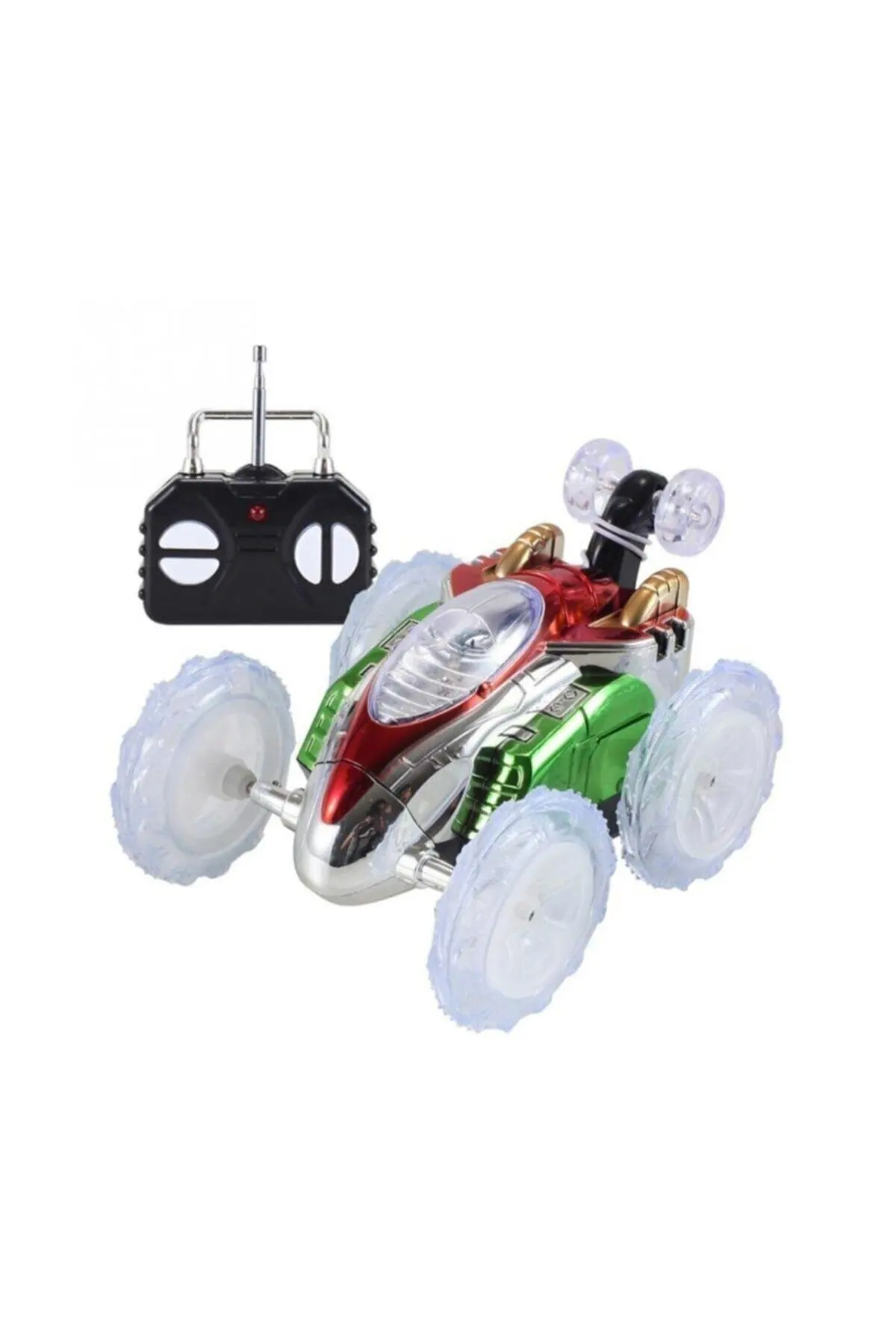 

Remote Controlled Tumble Scorer Illuminated Acrobat Toy Car Green Color Children Fun Toys
